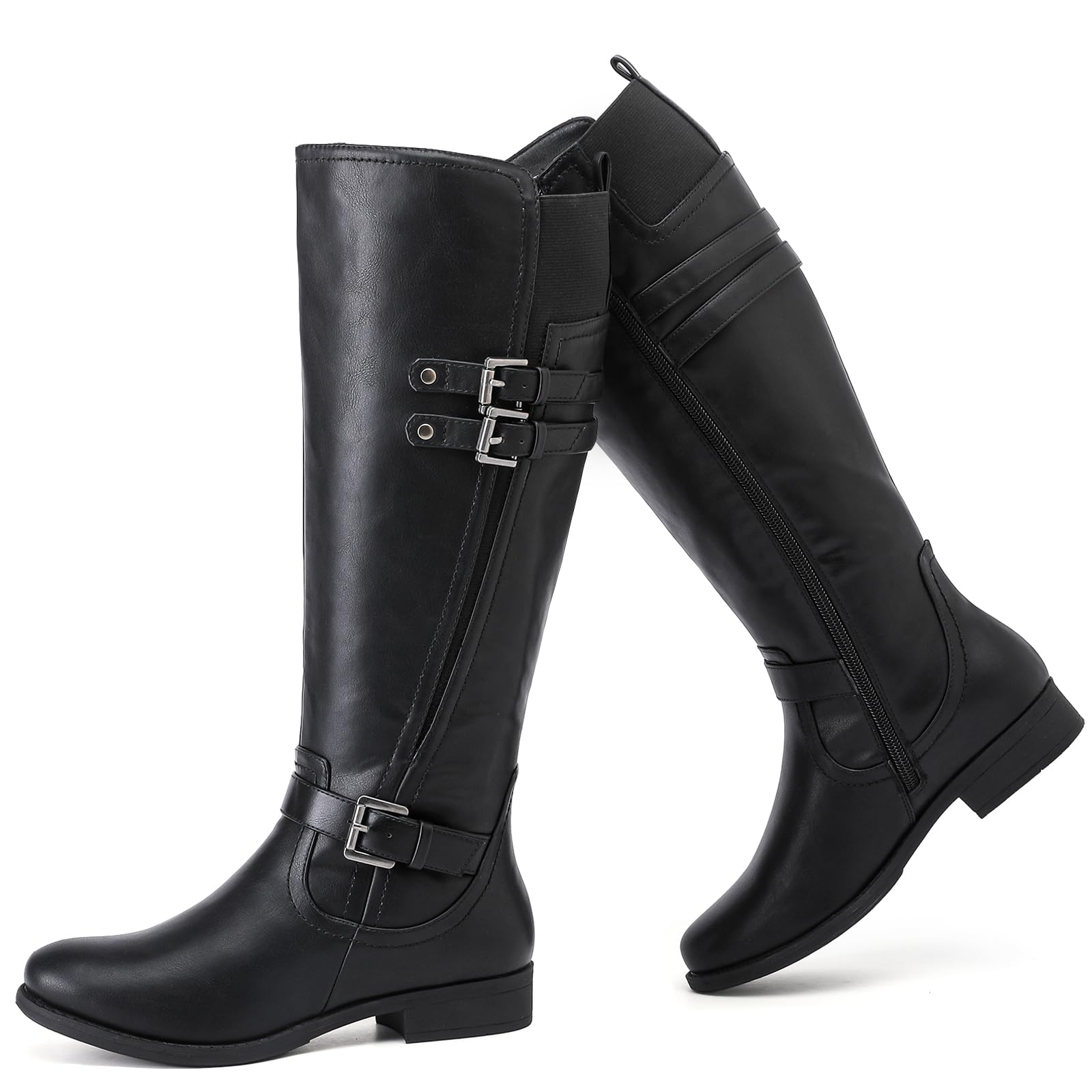 Women's Knee High Boots Stylish Comfort Round Toe Tall Riding Combat Boot Classic Fashion Fall Winter Boots for Women.